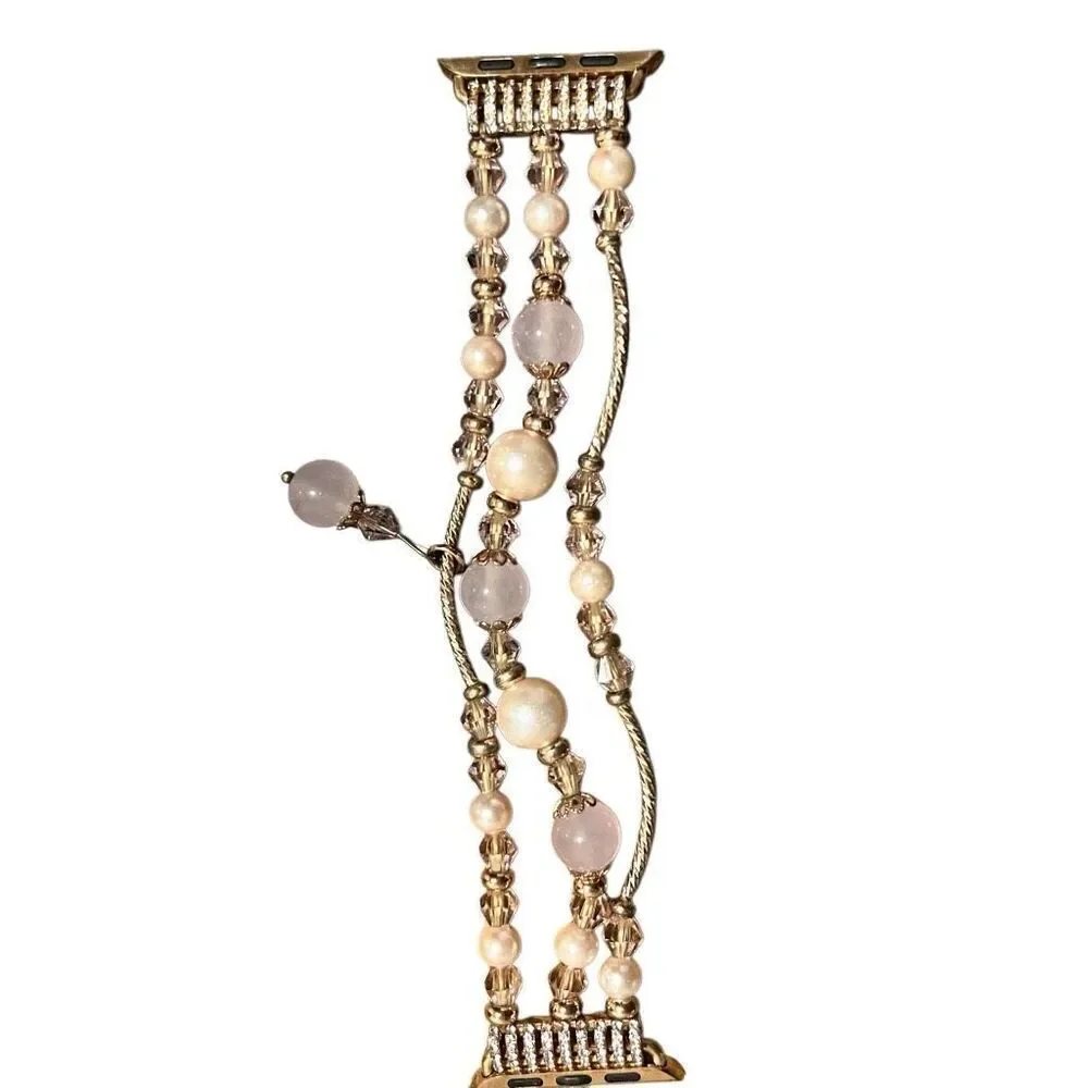 Bundle (4) Apple Watch bands 38 mm pink/ black/ floral/ beaded